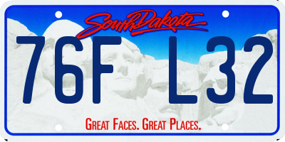 SD license plate 76FL32