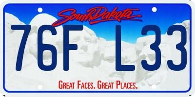 SD license plate 76FL33