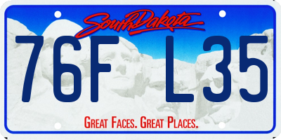 SD license plate 76FL35