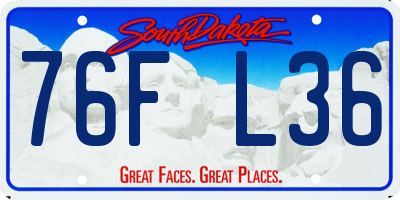 SD license plate 76FL36