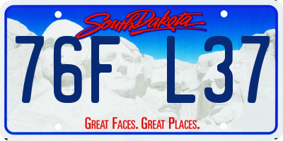 SD license plate 76FL37