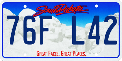 SD license plate 76FL42