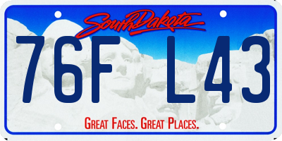 SD license plate 76FL43