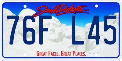 SD license plate 76FL45