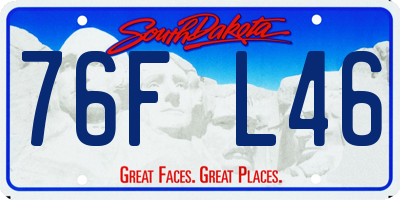 SD license plate 76FL46