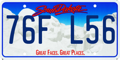 SD license plate 76FL56