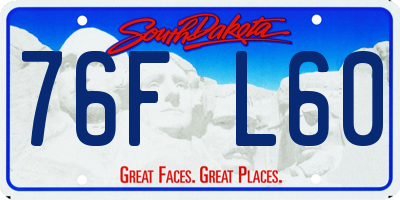 SD license plate 76FL60