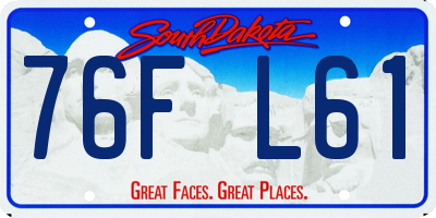 SD license plate 76FL61