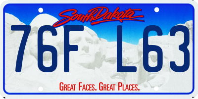 SD license plate 76FL63