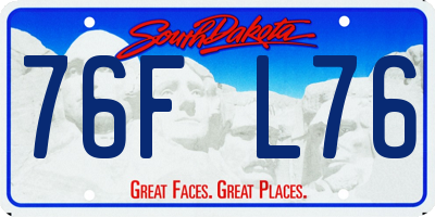 SD license plate 76FL76
