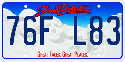 SD license plate 76FL83