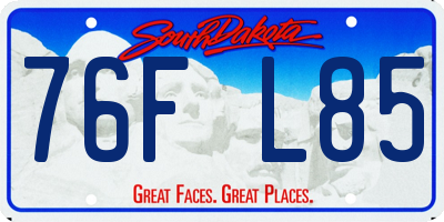 SD license plate 76FL85