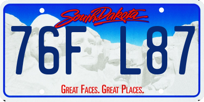 SD license plate 76FL87