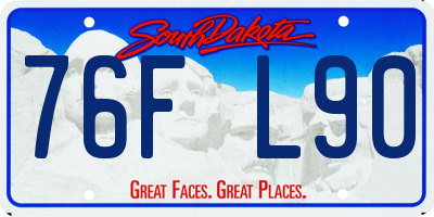 SD license plate 76FL90