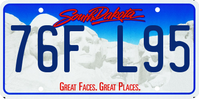 SD license plate 76FL95