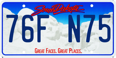 SD license plate 76FN75