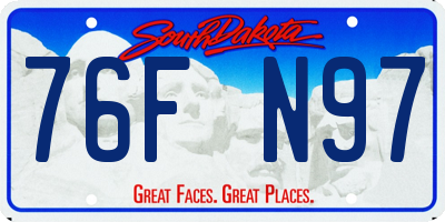 SD license plate 76FN97
