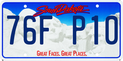 SD license plate 76FP10