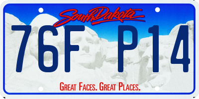 SD license plate 76FP14