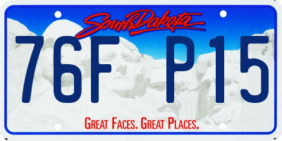 SD license plate 76FP15