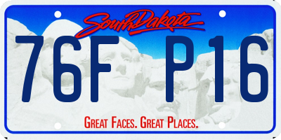SD license plate 76FP16