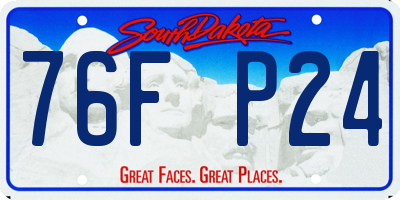 SD license plate 76FP24