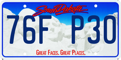 SD license plate 76FP30
