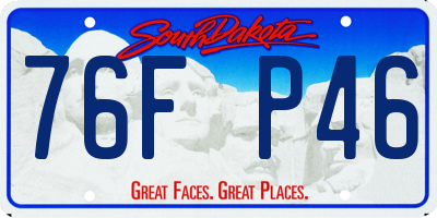 SD license plate 76FP46