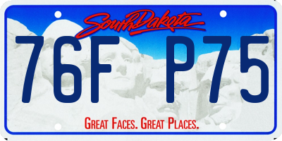 SD license plate 76FP75