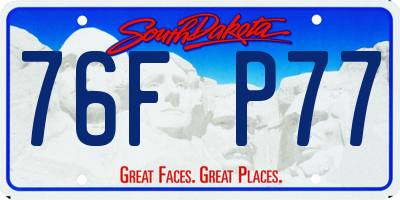SD license plate 76FP77