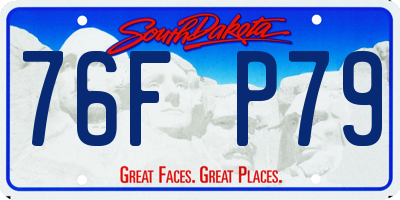 SD license plate 76FP79