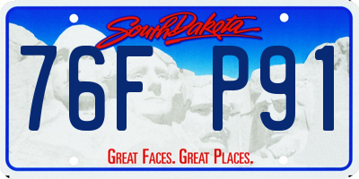 SD license plate 76FP91