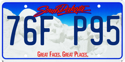 SD license plate 76FP95