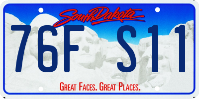 SD license plate 76FS11