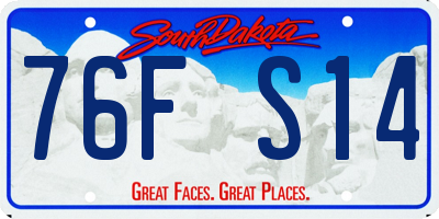 SD license plate 76FS14