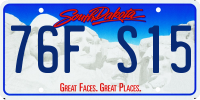 SD license plate 76FS15