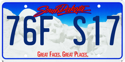 SD license plate 76FS17