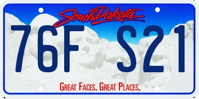 SD license plate 76FS21