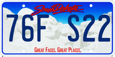 SD license plate 76FS22