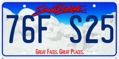 SD license plate 76FS25