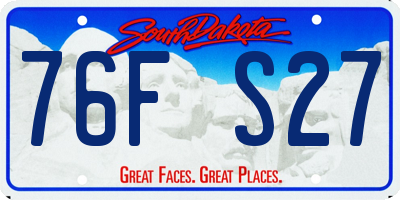SD license plate 76FS27