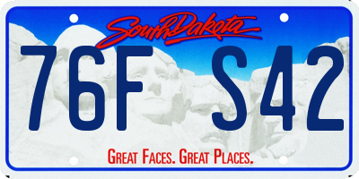 SD license plate 76FS42