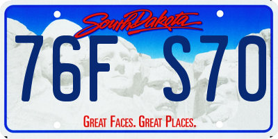 SD license plate 76FS70