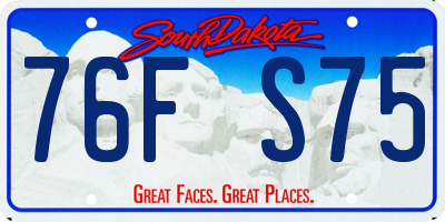 SD license plate 76FS75