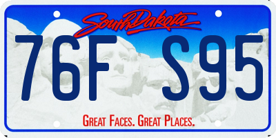 SD license plate 76FS95