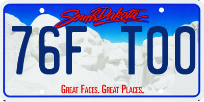 SD license plate 76FT00