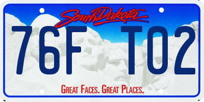 SD license plate 76FT02
