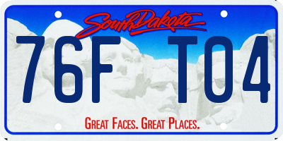 SD license plate 76FT04