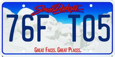 SD license plate 76FT05