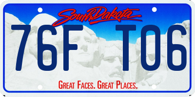 SD license plate 76FT06